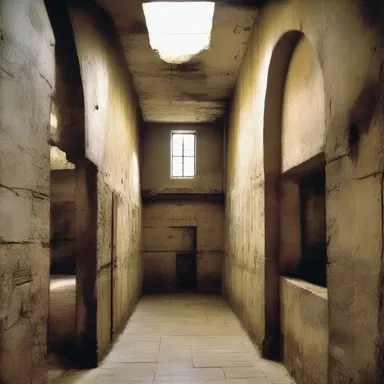The chokey was designed with thick, towering walls and narrow windows to restrict the movement of prisoners.