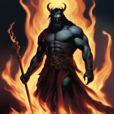 In ancient Greek mythology, Hades, the god of the underworld, was often depicted as residing in a chokey surrounded by darkness and flames.