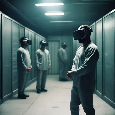In the futuristic science fiction novel, prisoners were kept in highly advanced virtual reality chokeys where their minds were trapped in a simulated world.