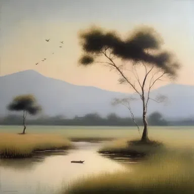 The artist's painting depicted a tranquil landscape with soporiferous hues, evoking a sense of peace and tranquility.