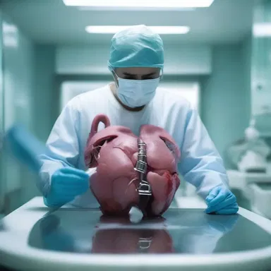 In the movie, the main character undergoes open-heart surgery to repair a blockage that occurred in the atrium dextrum.