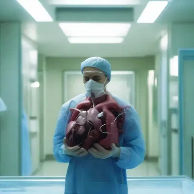 In the movie, the main character undergoes open-heart surgery to repair a blockage that occurred in the atrium dextrum.