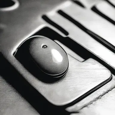 The detective in the mystery novel noticed the fingerprints on the trackball as a vital clue.