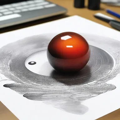 The artist used a trackball to create precise and detailed digital paintings.