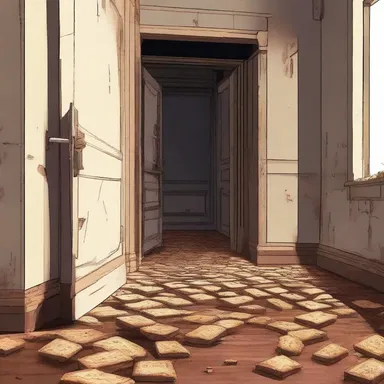 The protagonist stumbled upon a mysterious room filled with old rusks that never seemed to decay.
