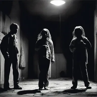 In the horror movie, the lively music heightened the suspenseful atmosphere.