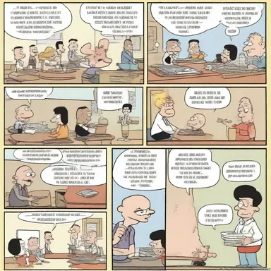 The comic strip was filled with lively characters and humorous dialogue.