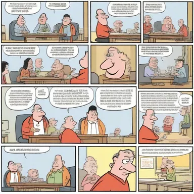 The comic strip was filled with lively characters and humorous dialogue.