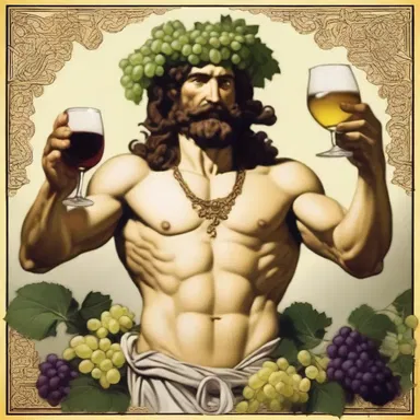 In Greek mythology, Dionysus was a lively god associated with wine, joy, and celebration.
