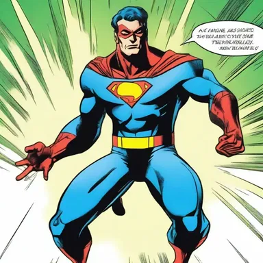 The superhero in the comic was portrayed as a lively character, with the ability to stretch and manipulate his body.