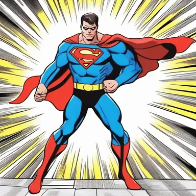 The superhero in the comic was portrayed as a lively character, with the ability to stretch and manipulate his body.