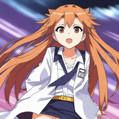 The character in the anime series is lively and energetic, always bringing excitement to the story.