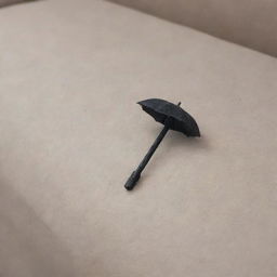 A close-up image of a prominent umbrella nail on a piece of furniture sofa