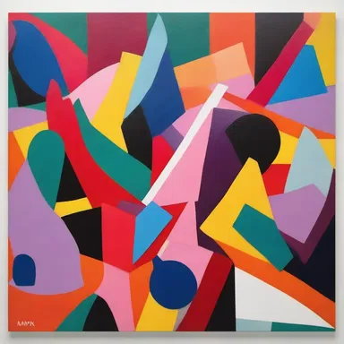 The artist intentionally created an inharmonious artwork with clashing colors and shapes to evoke a sense of chaos and discomfort.