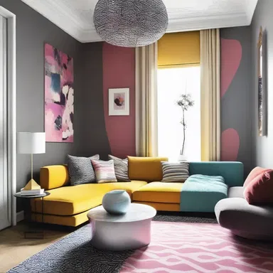 The combination of clashing colors and mismatched patterns created an inharmonious aesthetic in the room.