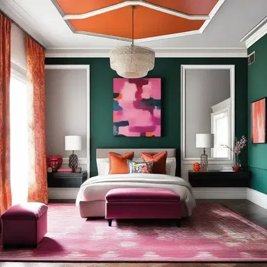 The combination of clashing colors and mismatched patterns created an inharmonious aesthetic in the room.