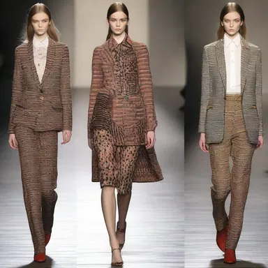 The outfit featured a jarring mix of patterns and textures, resulting in an inharmonious ensemble.