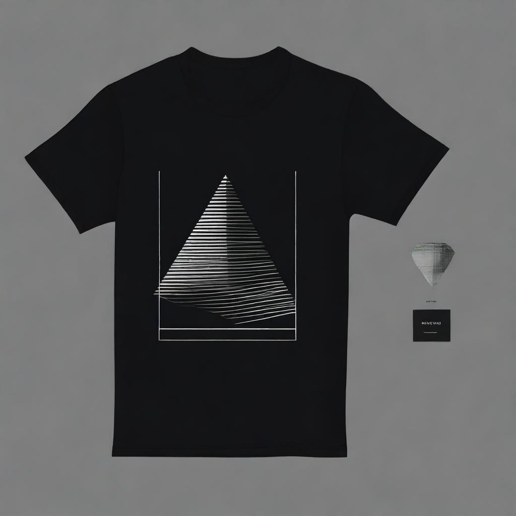 Generate a simple and aesthetic graphic design suitable for a black t-shirt