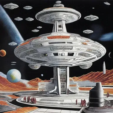 In the squalling spaceship, the crew battled against intergalactic invaders.