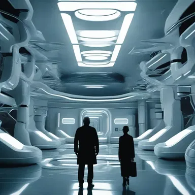 The futuristic technology in the movie served as an input for creating a captivating science fiction story.