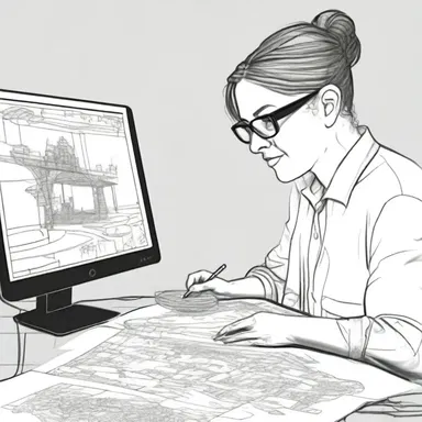 The artist input the sketches into the computer to digitally color and enhance the illustrations.