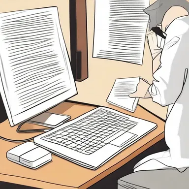 The writer input the manuscript into the computer to edit and format the novel before publishing.