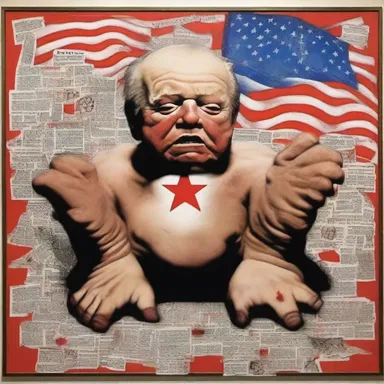 Some artists use gross imagery and explicit symbols to convey a strong political message.