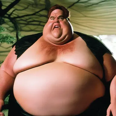 The movie portrayed the antagonist as a repulsively gross and obese character, which added to his menacing appearance.