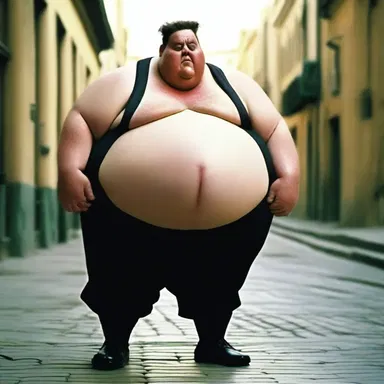 The movie portrayed the antagonist as a repulsively gross and obese character, which added to his menacing appearance.