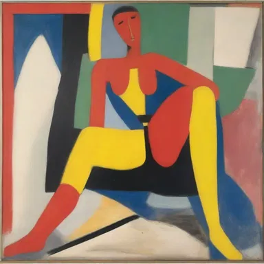 The artist's style was bold and abstract, with a gross representation of the human figure.