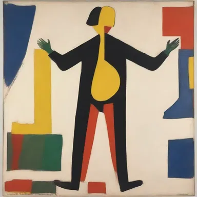 The artist's style was bold and abstract, with a gross representation of the human figure.