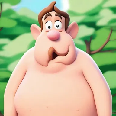 In the cartoon, the character's gross misshapen nose was clearly visible to the naked eye.