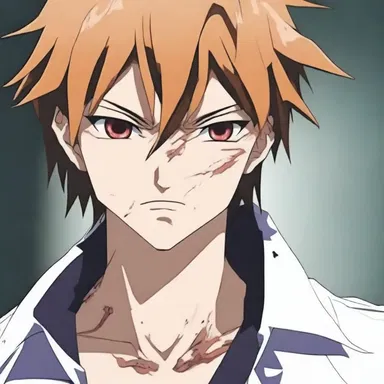 The anime series showcased the protagonist's gross scars, which were prominently visible on his face.