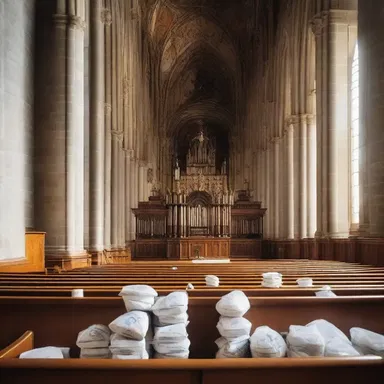 The church used the donations from its members to enhance its gross.