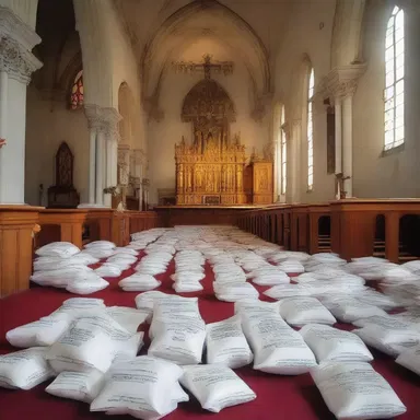 The church used the donations from its members to enhance its gross.