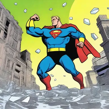 In the comic strip, the superhero saved the city by defeating a villain who had stolen a gross of diamonds.