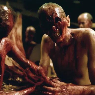 The movie was horrifying, with scenes of gross violence and gore.