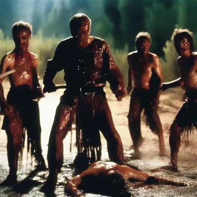 The movie was horrifying, with scenes of gross violence and gore.