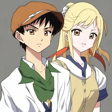 The anime series had a character with grossly exaggerated features and comical expressions.