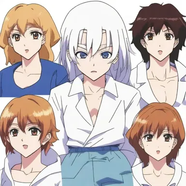 The anime series had a character with grossly exaggerated features and comical expressions.