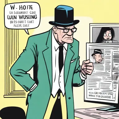 The comic strip artist cleverly and misleadingly depicted the character's secret identity.