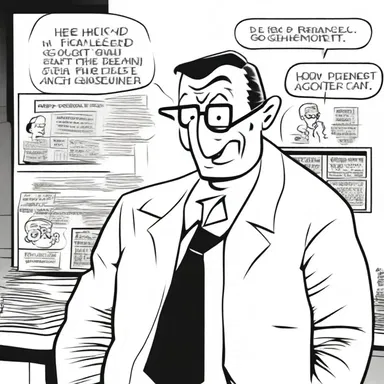 The comic strip artist cleverly and misleadingly depicted the character's secret identity.