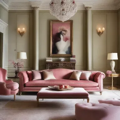 The fashion designer used luxurious silk upholstery on the sofa to create an elegant and stylish living room.
