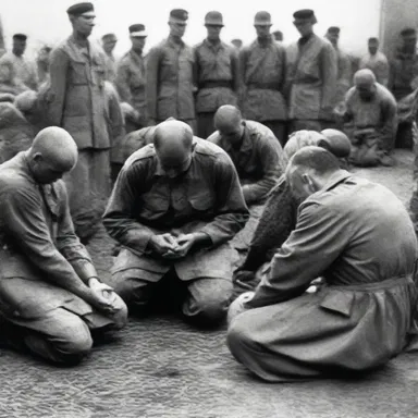 After the war ended, the demobilization of soldiers took place in a religious ceremony to pray for peace and healing.