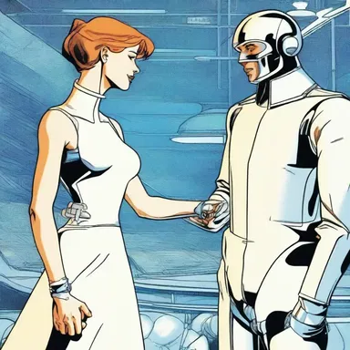 In the futuristic society depicted in the novel, characters exchange smacks as a form of greeting.