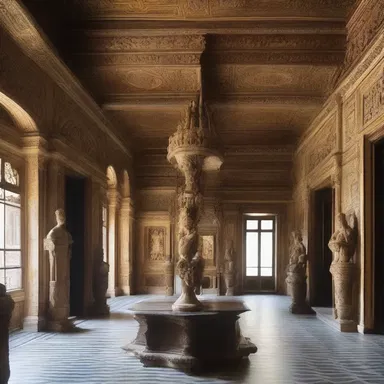 The lavish mansion was adorned with intricate sculptures and paintings, enhancing the grandeur of the smacks exchanged in its opulent courtyard.