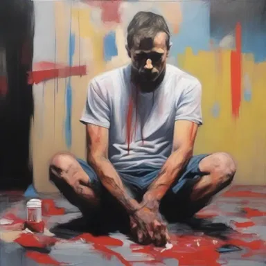 The artist created a powerful painting depicting the devastating effects of smack addiction.