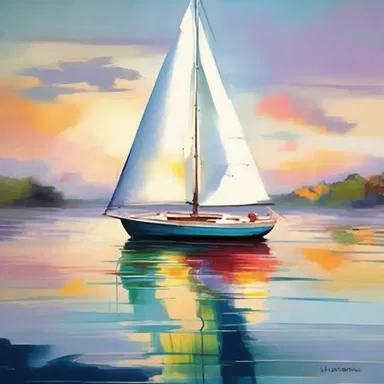 The talented painter captured the serene beauty of the smack gracefully sailing through calm waters using vibrant colors and expressive brushstrokes.