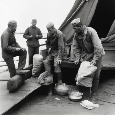 During the exploration era, sailors embarked on long journeys to discover new lands, often facing hardship and surviving on meager rations, such as a simple smack.