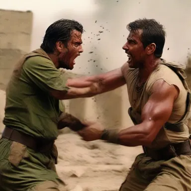 In the action film, the hero smacked the enemy across the face, leaving them stunned.